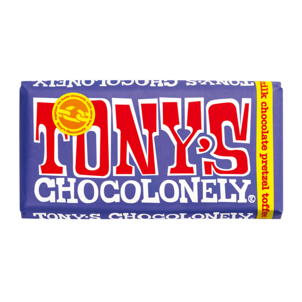 Tony's Milk Dark Chocolate Pretzel Toffee Chocolate