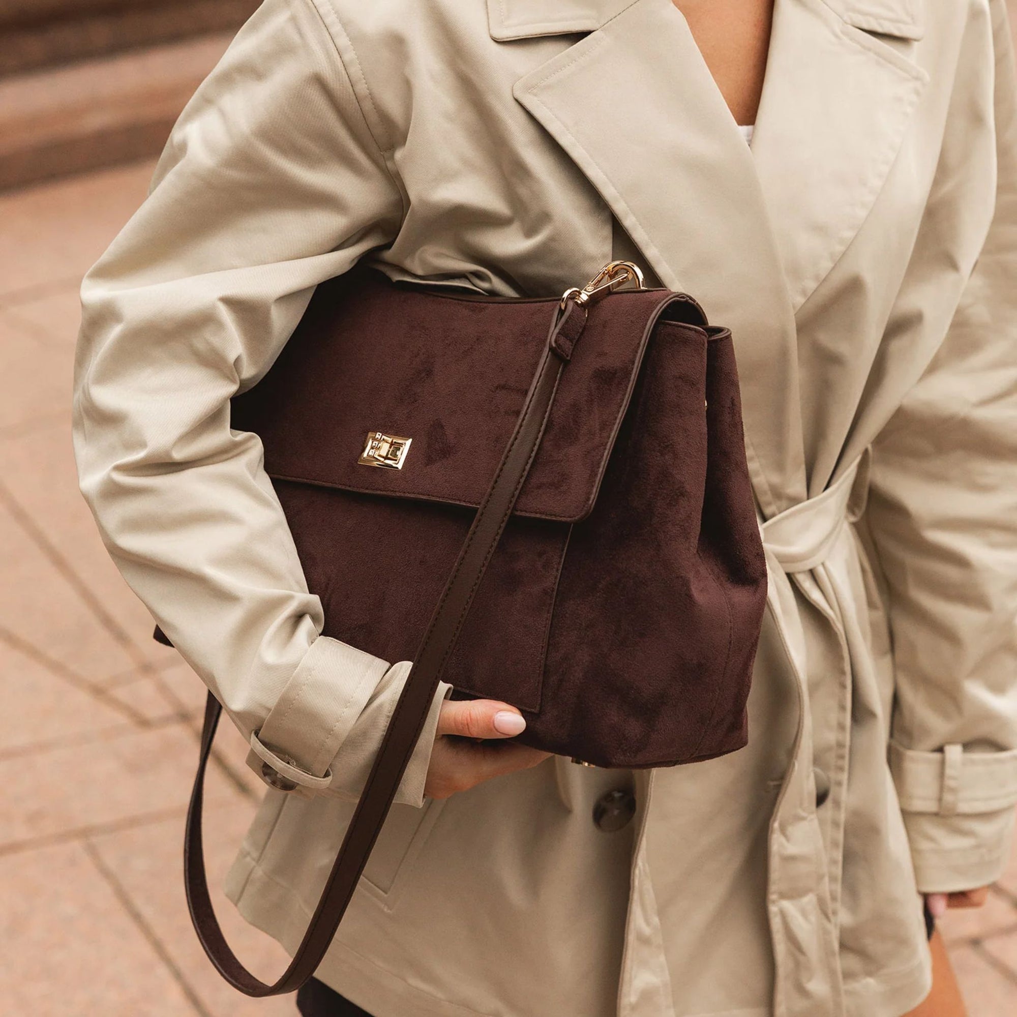Arden Suedette Shoulder Bag
