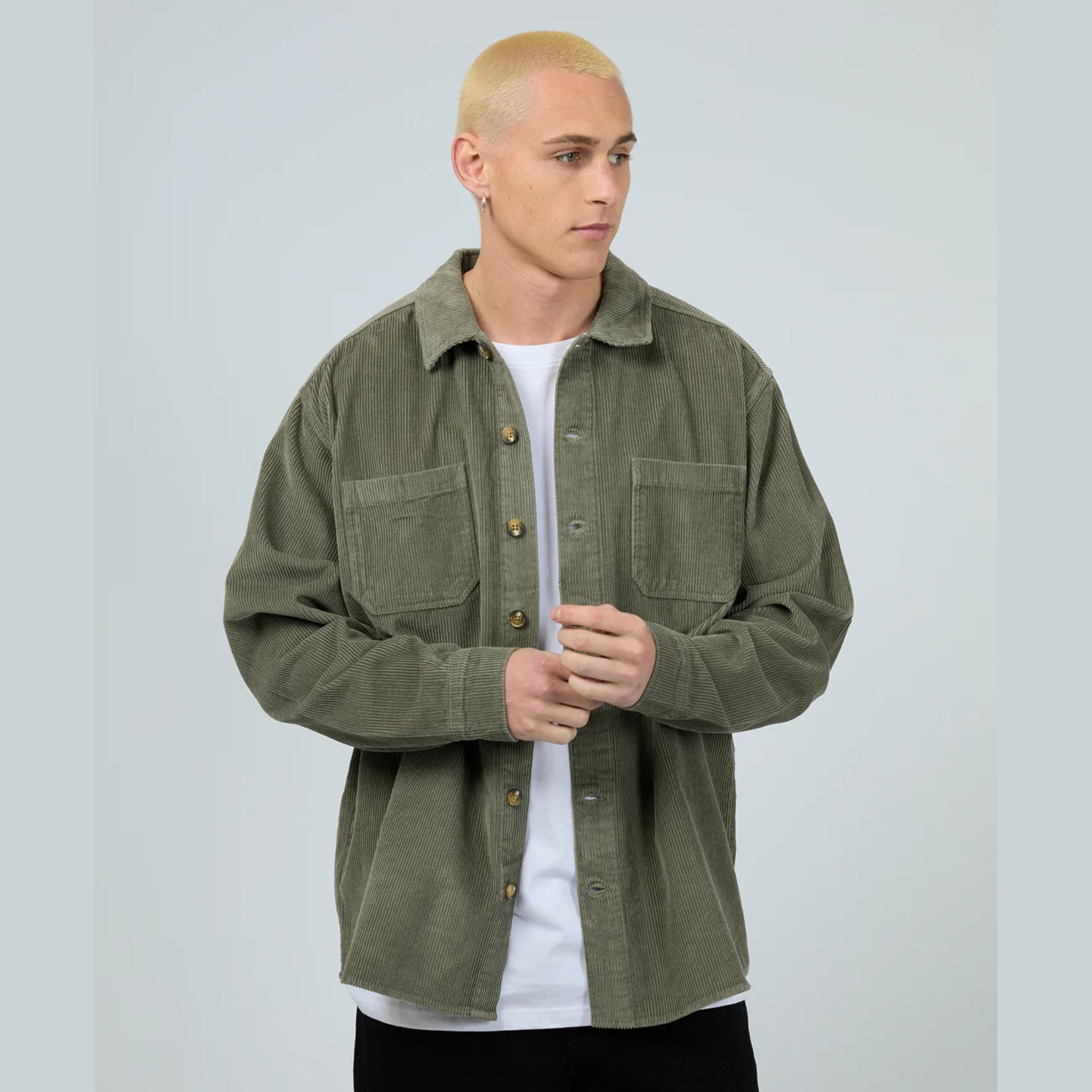 Cord Overshirt Khaki