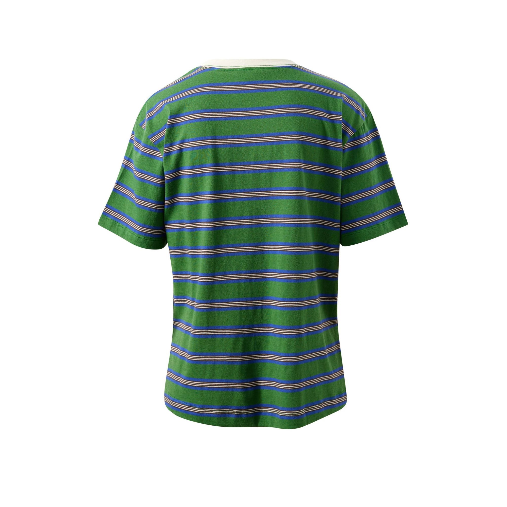 Stevie Slouchy Tee Basil Blue Stripe
