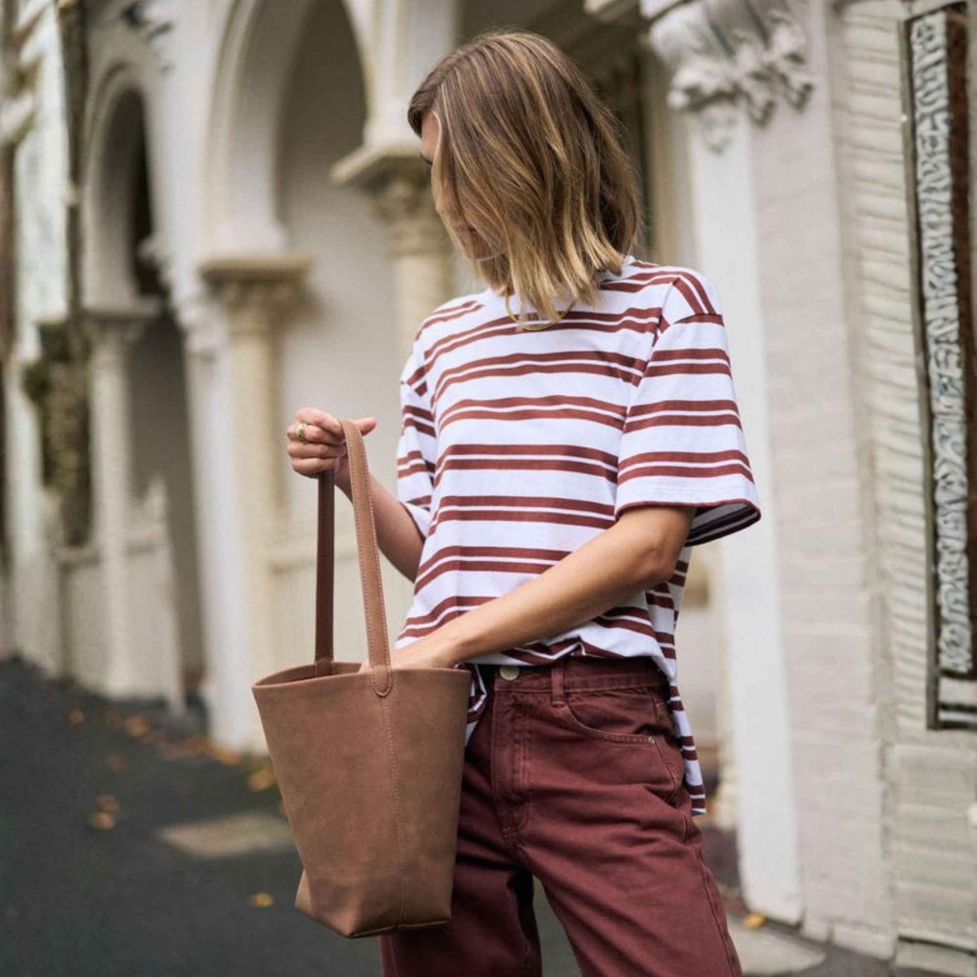 Stevie Slouchy Stripe Tee