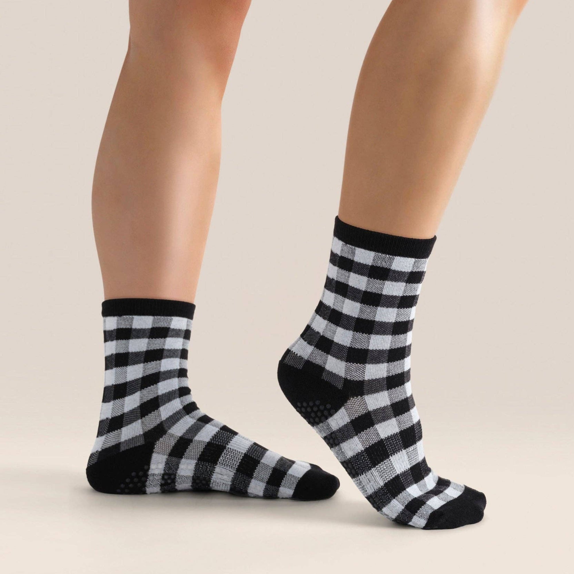Crew Grip Socks Monochrome Gingham