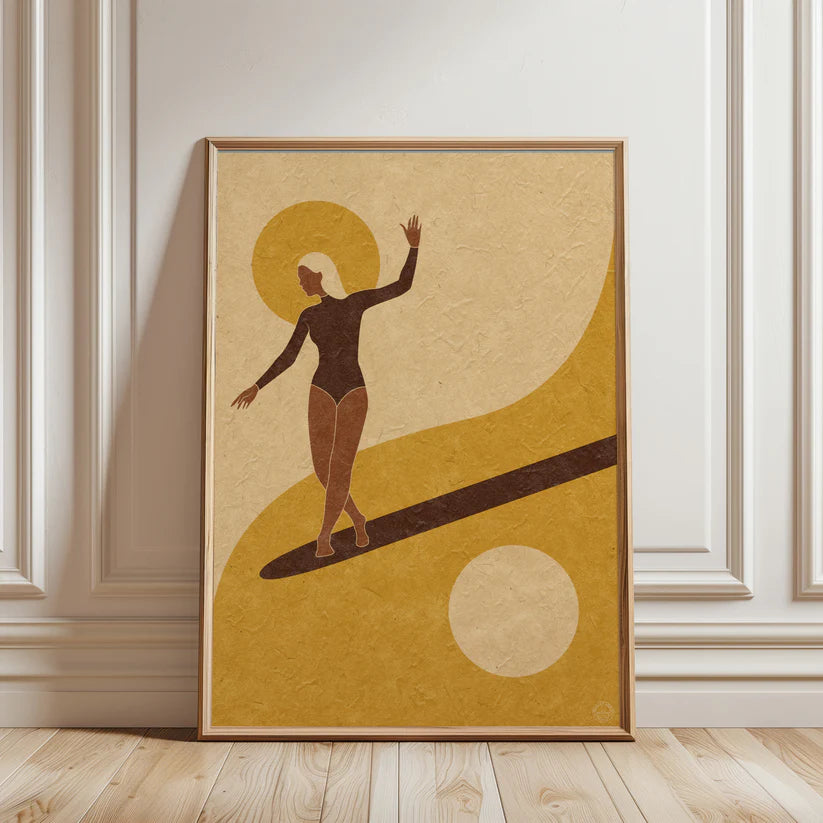 Ying Yang Glider Framed Print