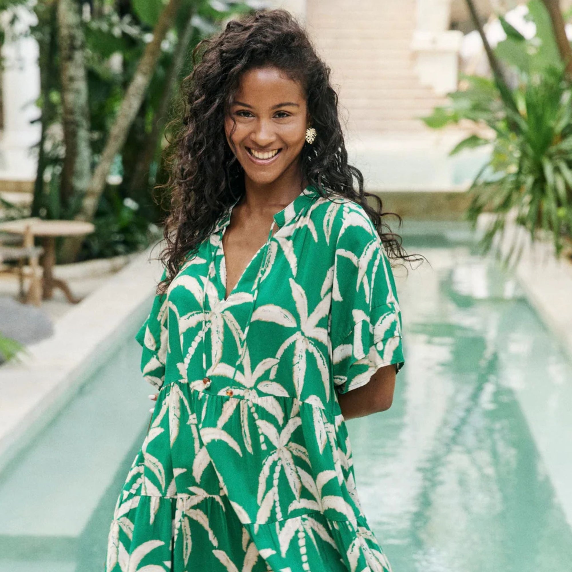 Congo Dress - Palm