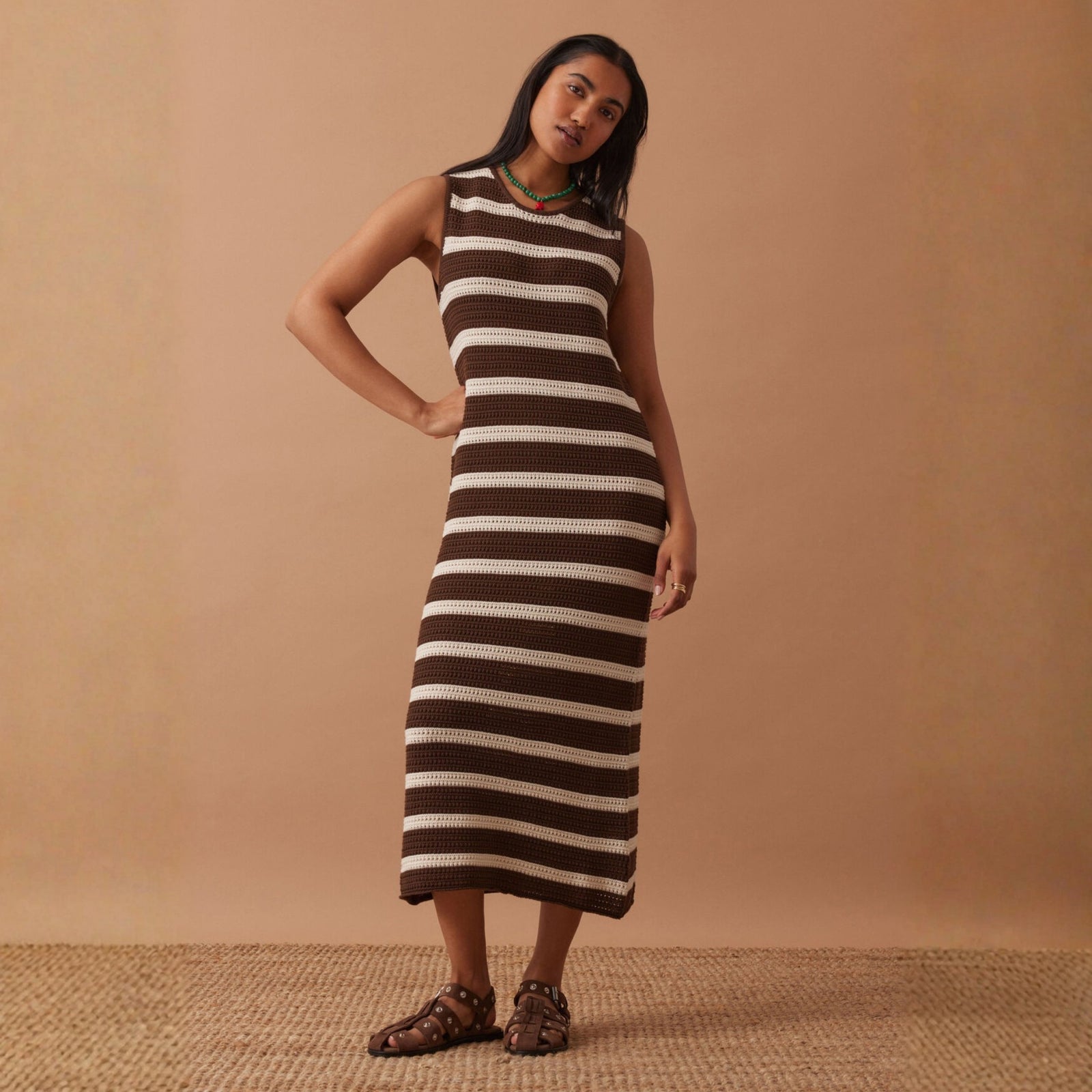 Margot Mesh Knit Tank Midi Dress - Oxley and Moss