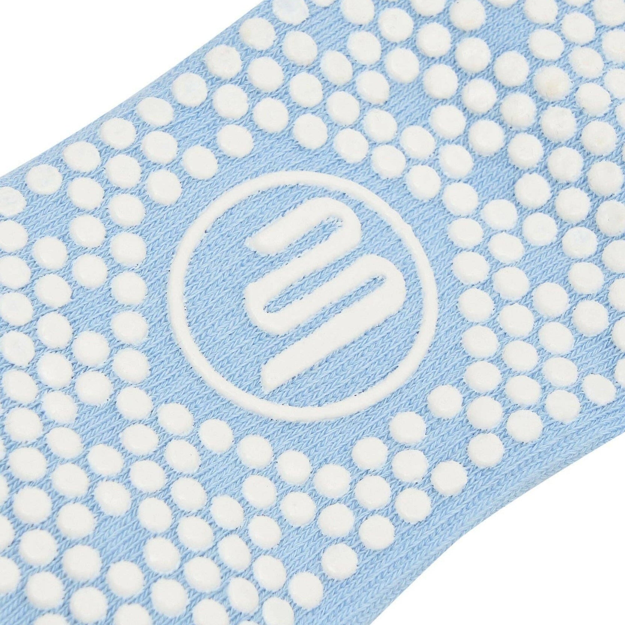 Crew Non Slip Grip Socks - Powder Blue Stripes