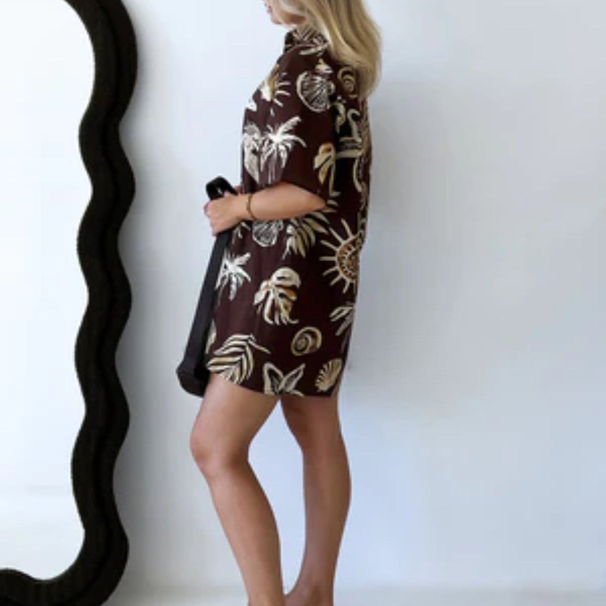 Mermaid Palm Shirt Dress