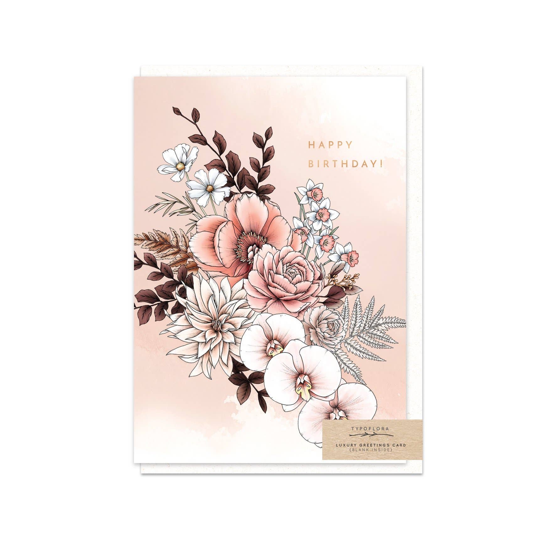 Greeting Card Peony Happy Birthday