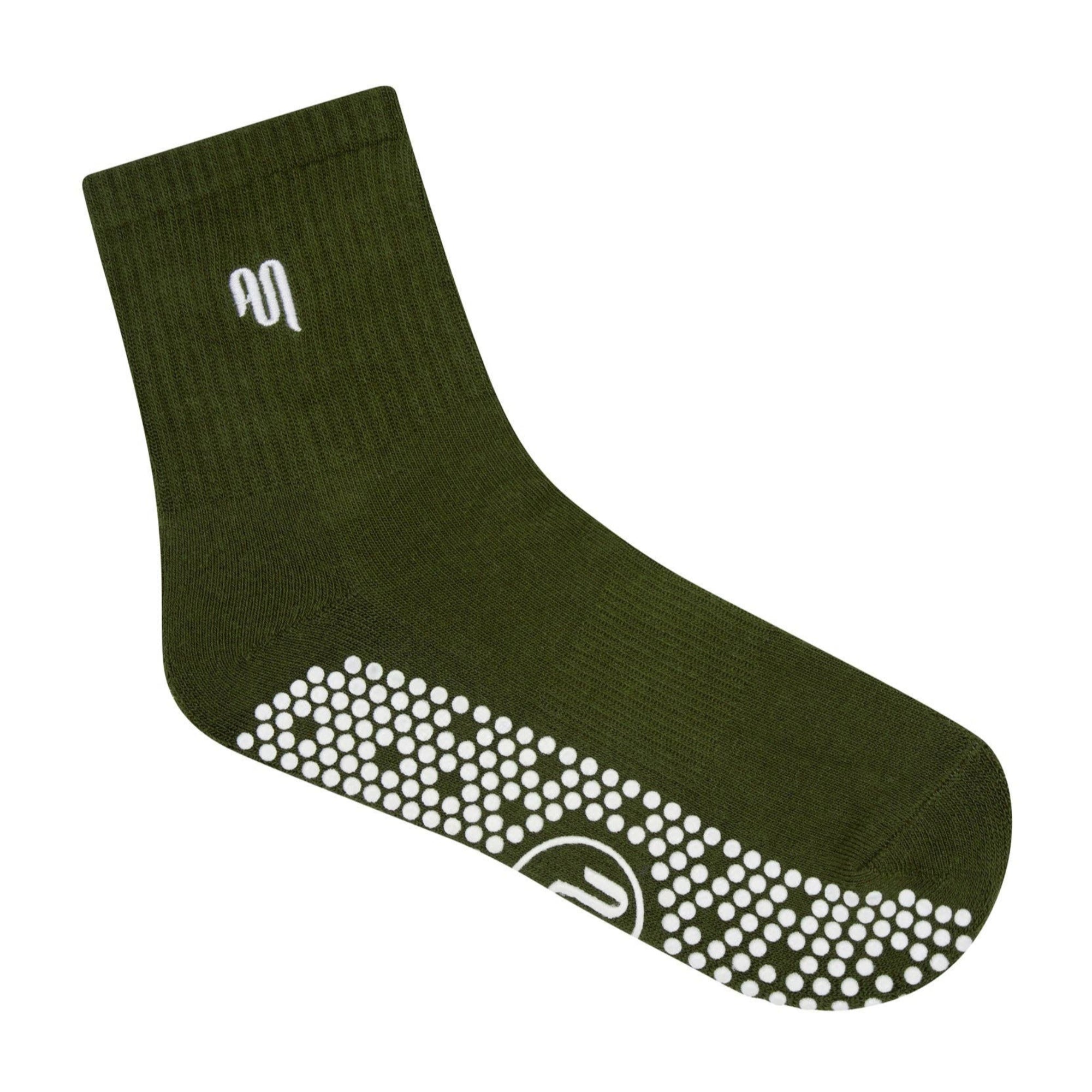 Crew Non Slip Grip Socks - Khaki