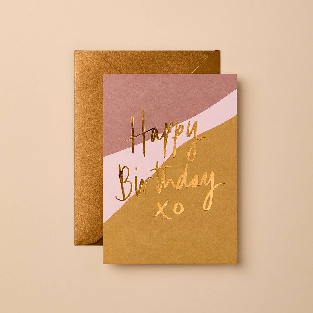 Greeting Card Happy Birthday XO