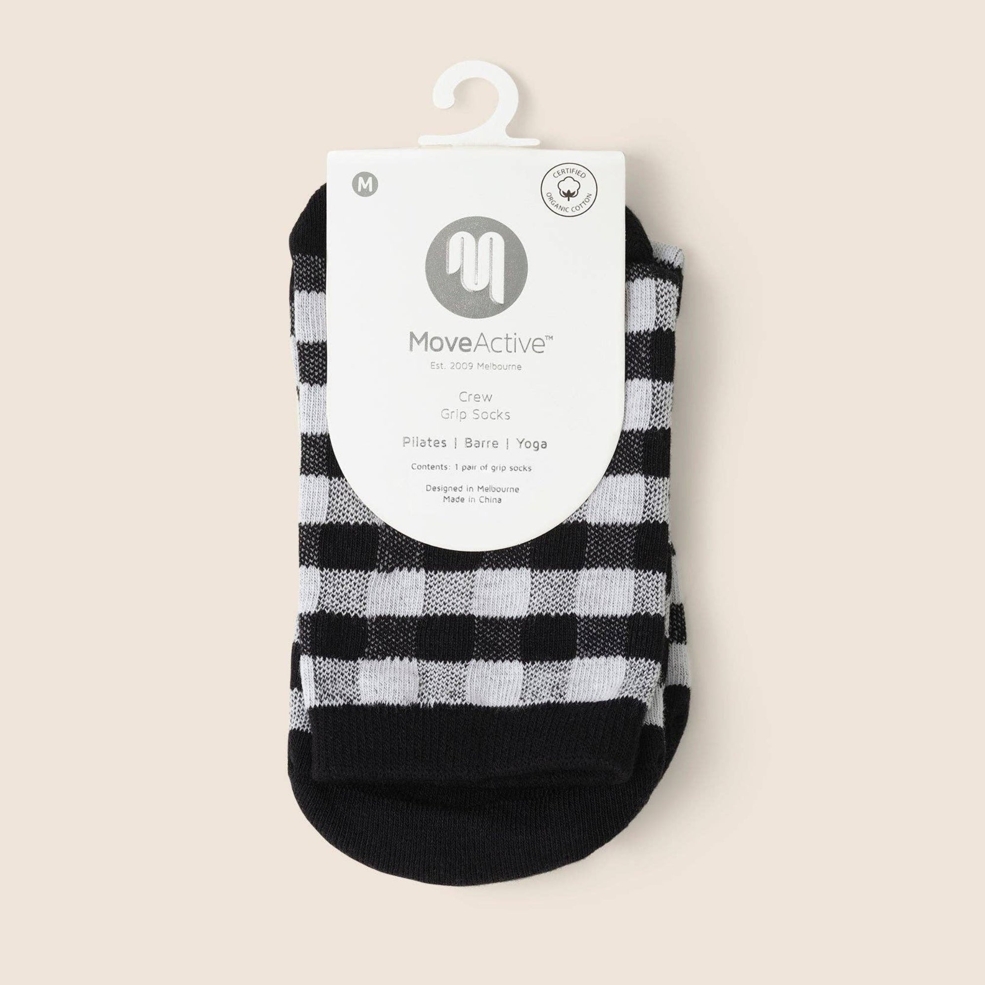 Crew Grip Socks Monochrome Gingham