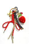 Crochet Strawberry Keychain