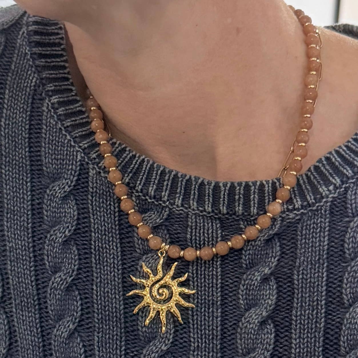 Sunrise Stone Necklace