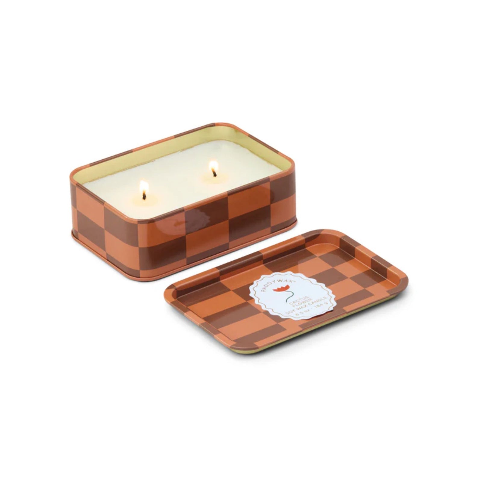 Adopo Flower Printed Tin Candle - Cactus Flower