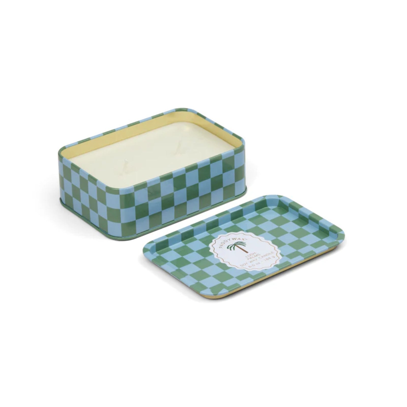 Adopo Palm Printed Tin Candle - Lush Palms