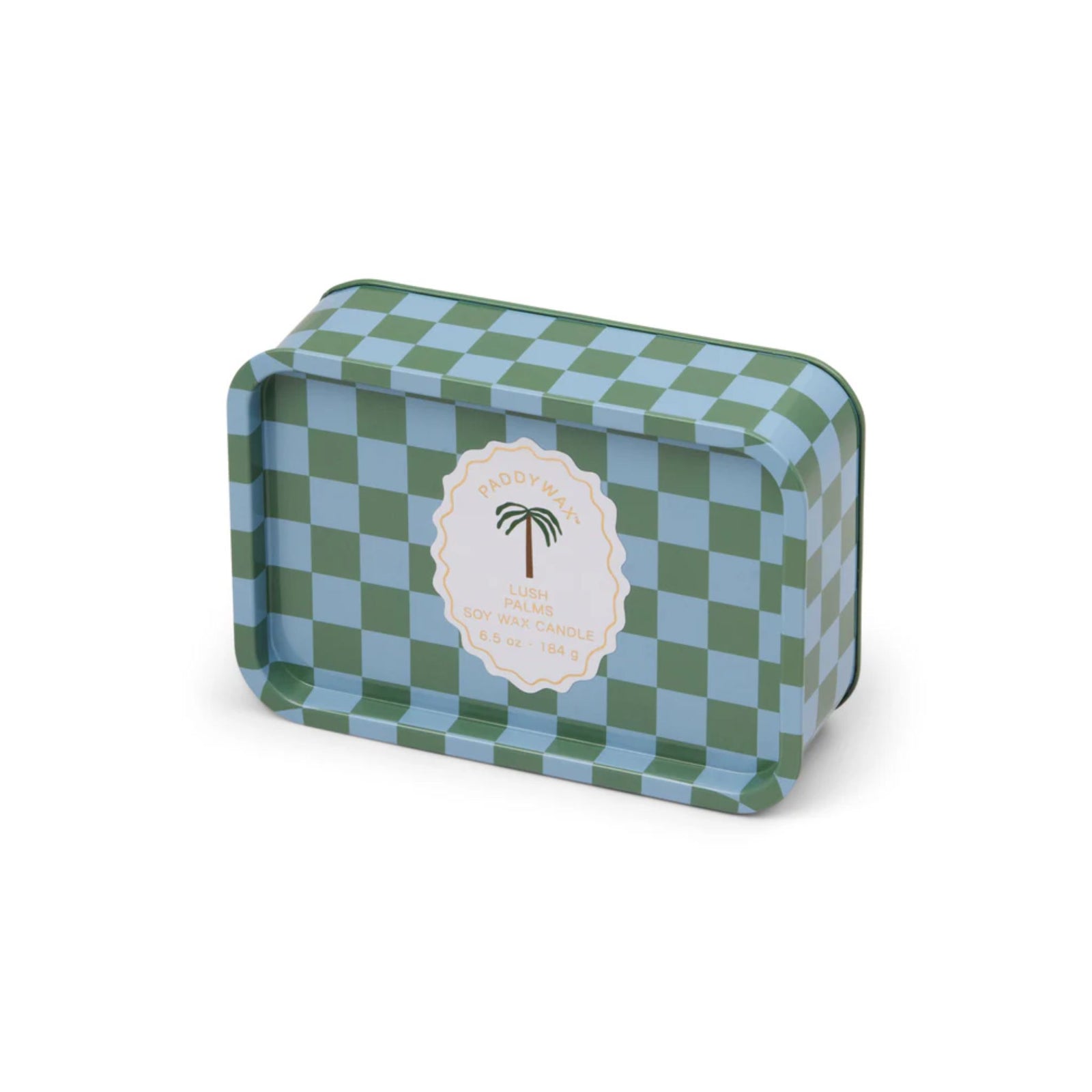 Adopo Palm Printed Tin Candle - Lush Palms