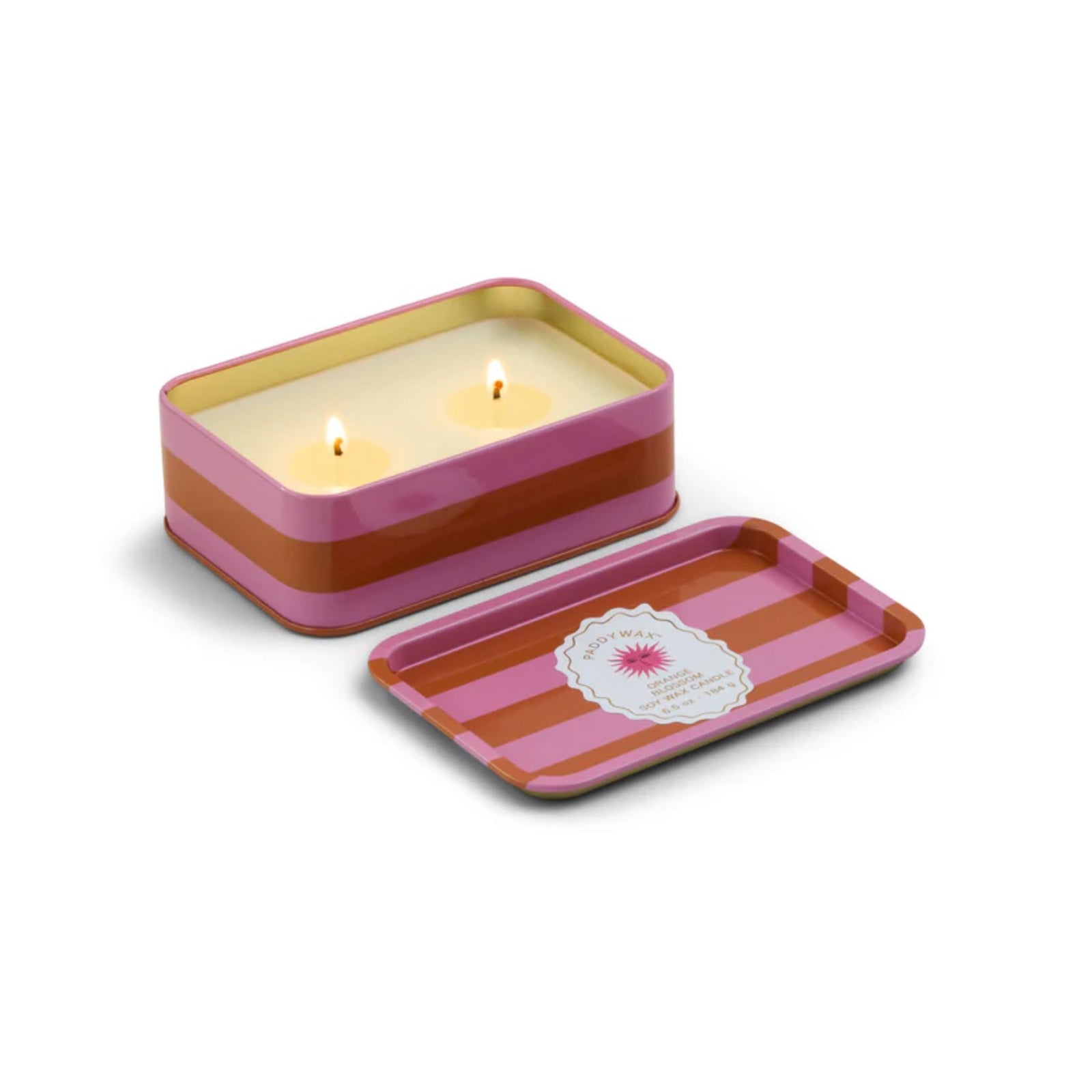 Adopo Sun Printed Tin Candle - Orange Blossom