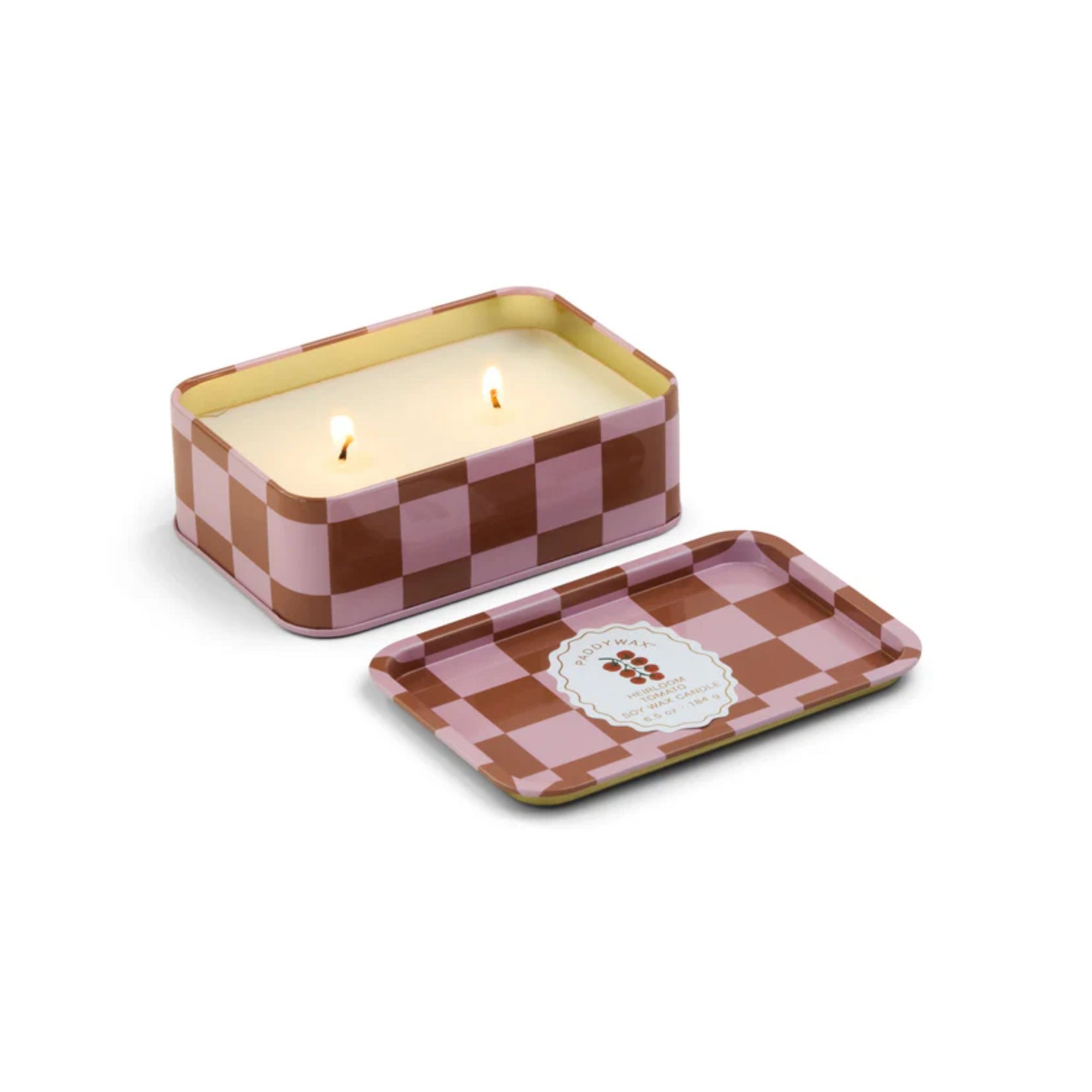 Adopo Tomato Printed Tin Candle - Heirloom Tomato