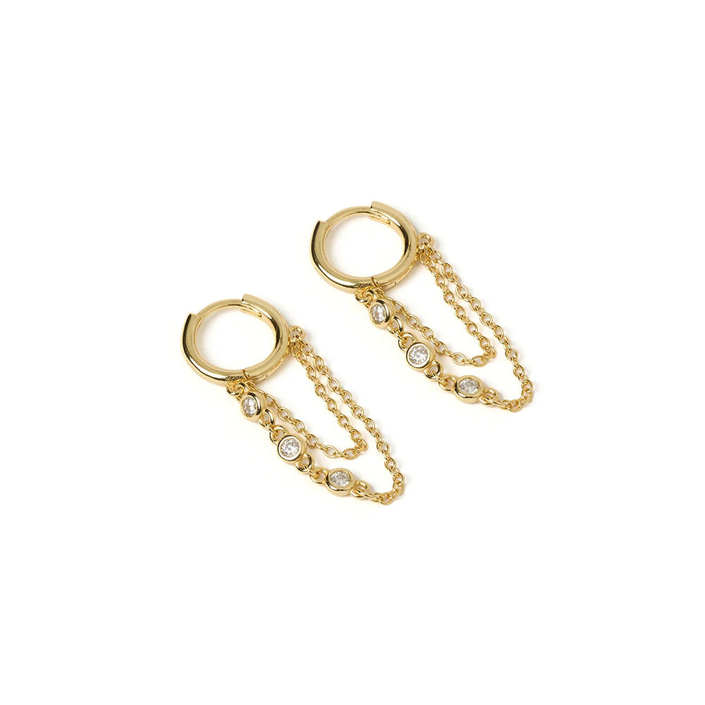 Amaretto Gold Huggie Earrings