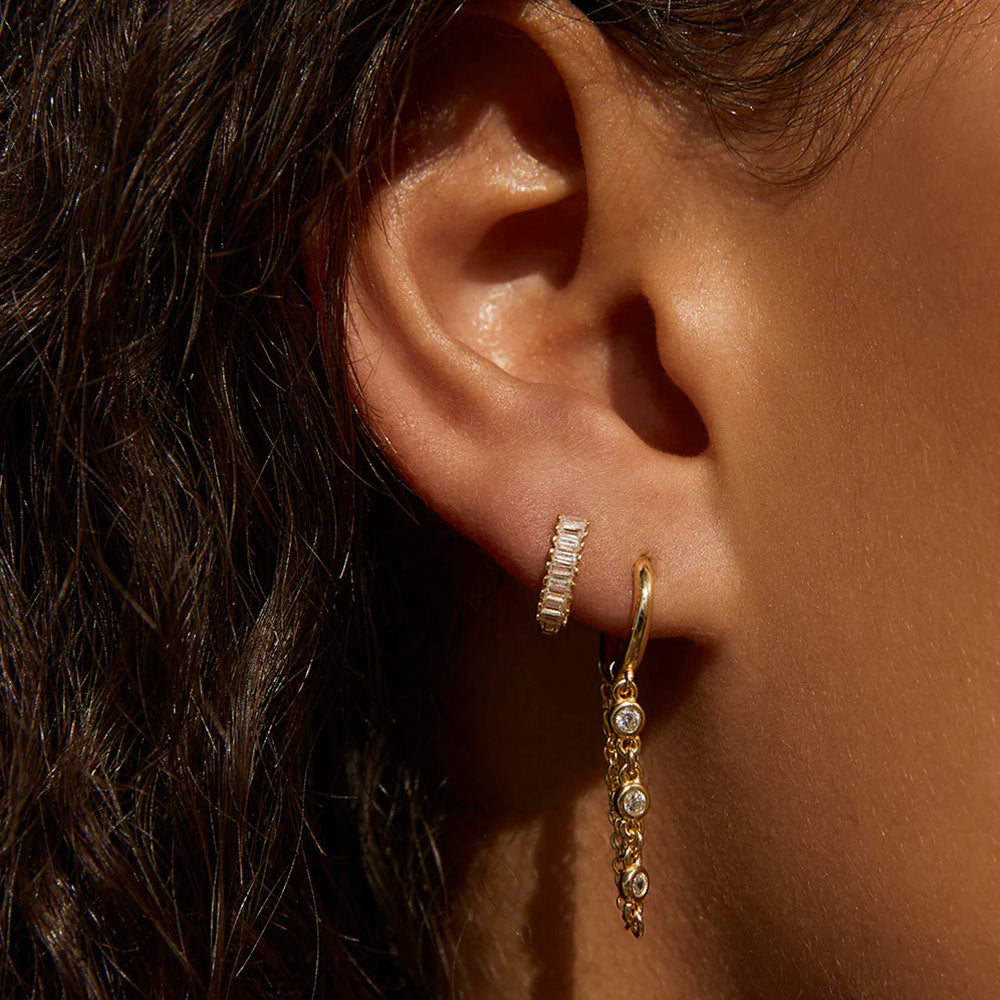 Amaretto Gold Huggie Earrings