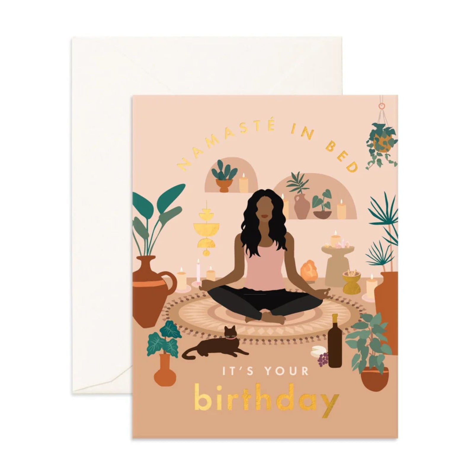 Greeting Card Birthday Namaste