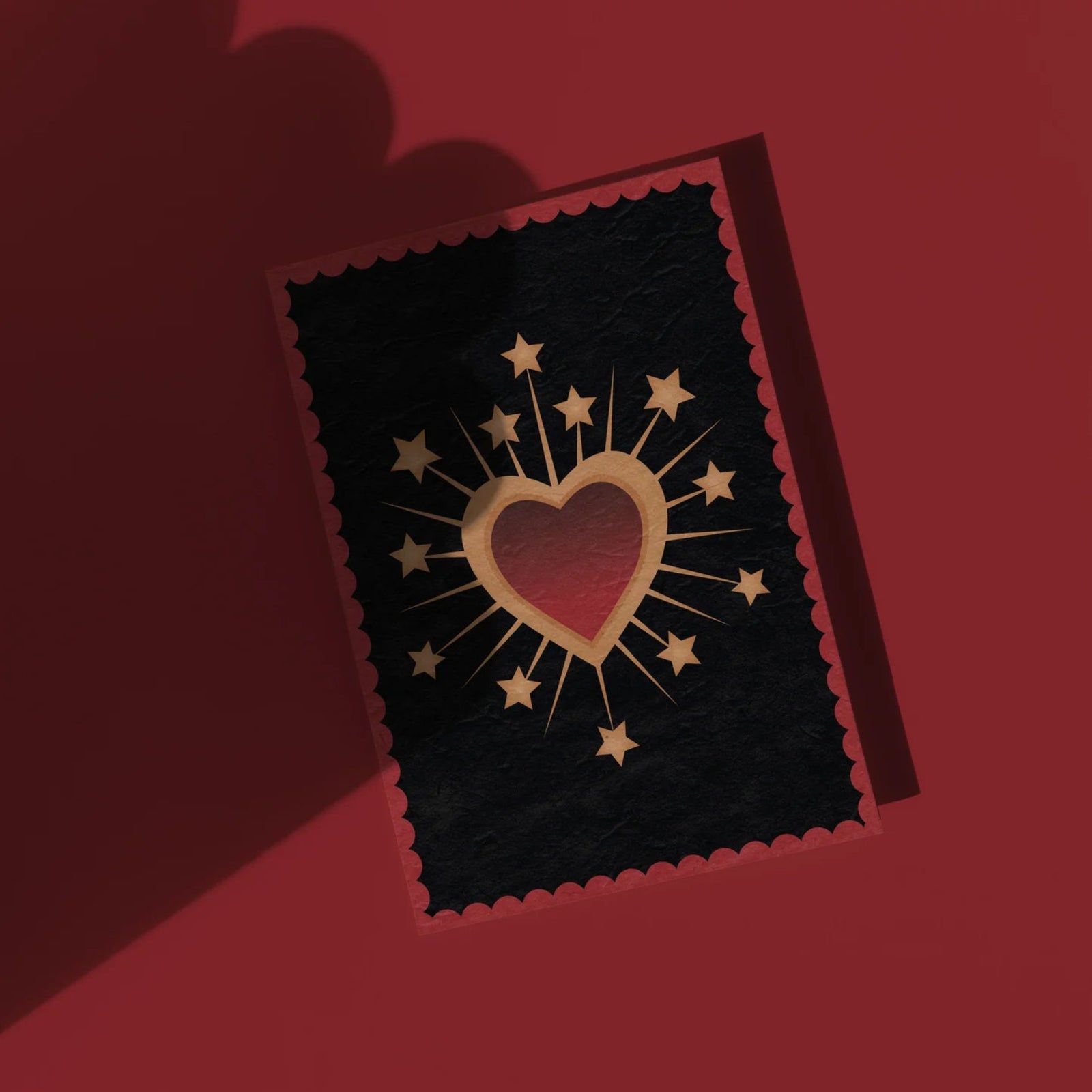 Greeting Card Burning Heart