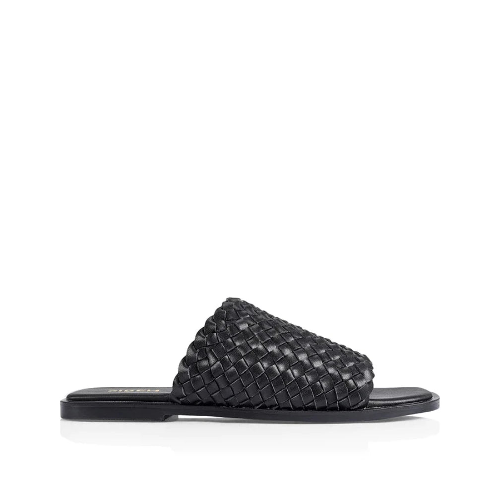 Coco Leather woven Slides