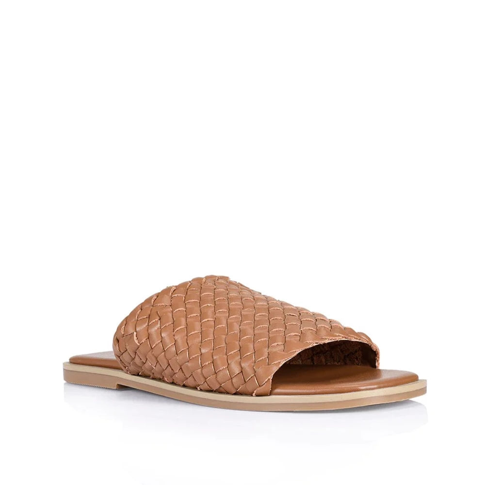 Coco Leather woven Slides
