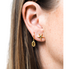 18k Gold Vermeil Cowrie Shell Huggies