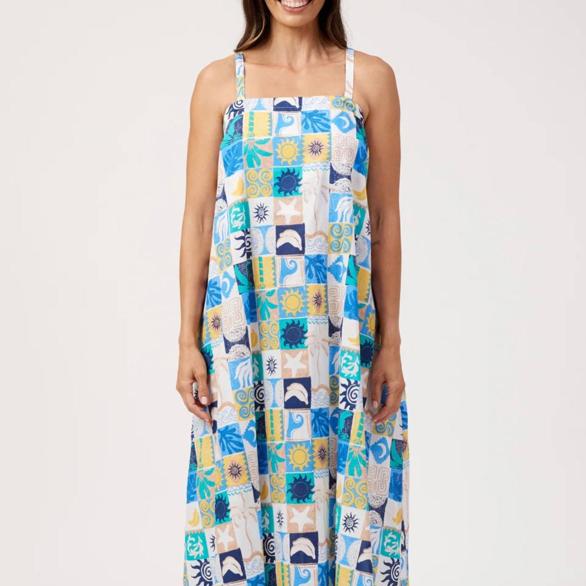 Crete Convertible Tank Maxi - Tile
