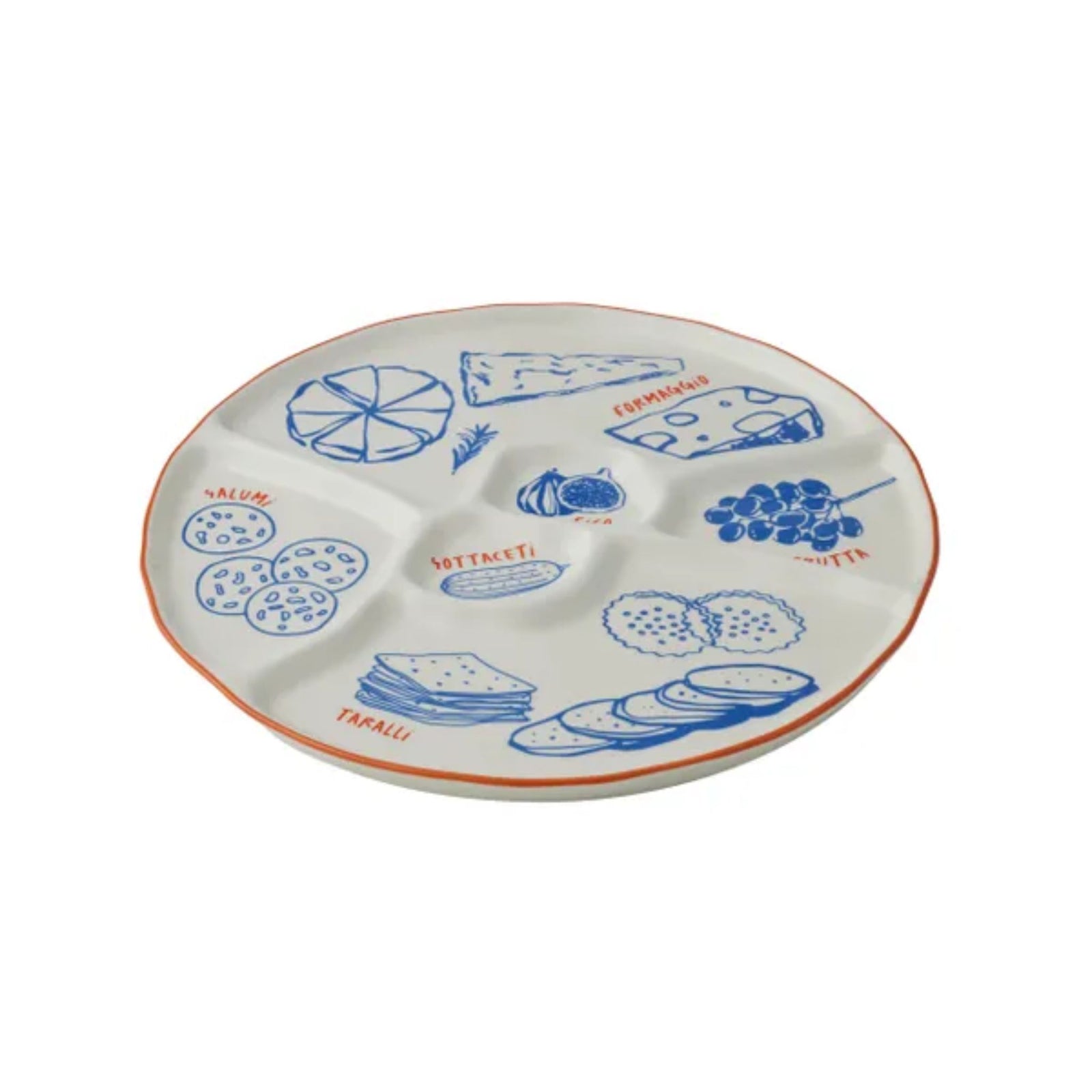 Deli Ceramic Divided Cheese Platter