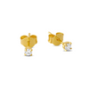 Delicate Crystal Studs Gold