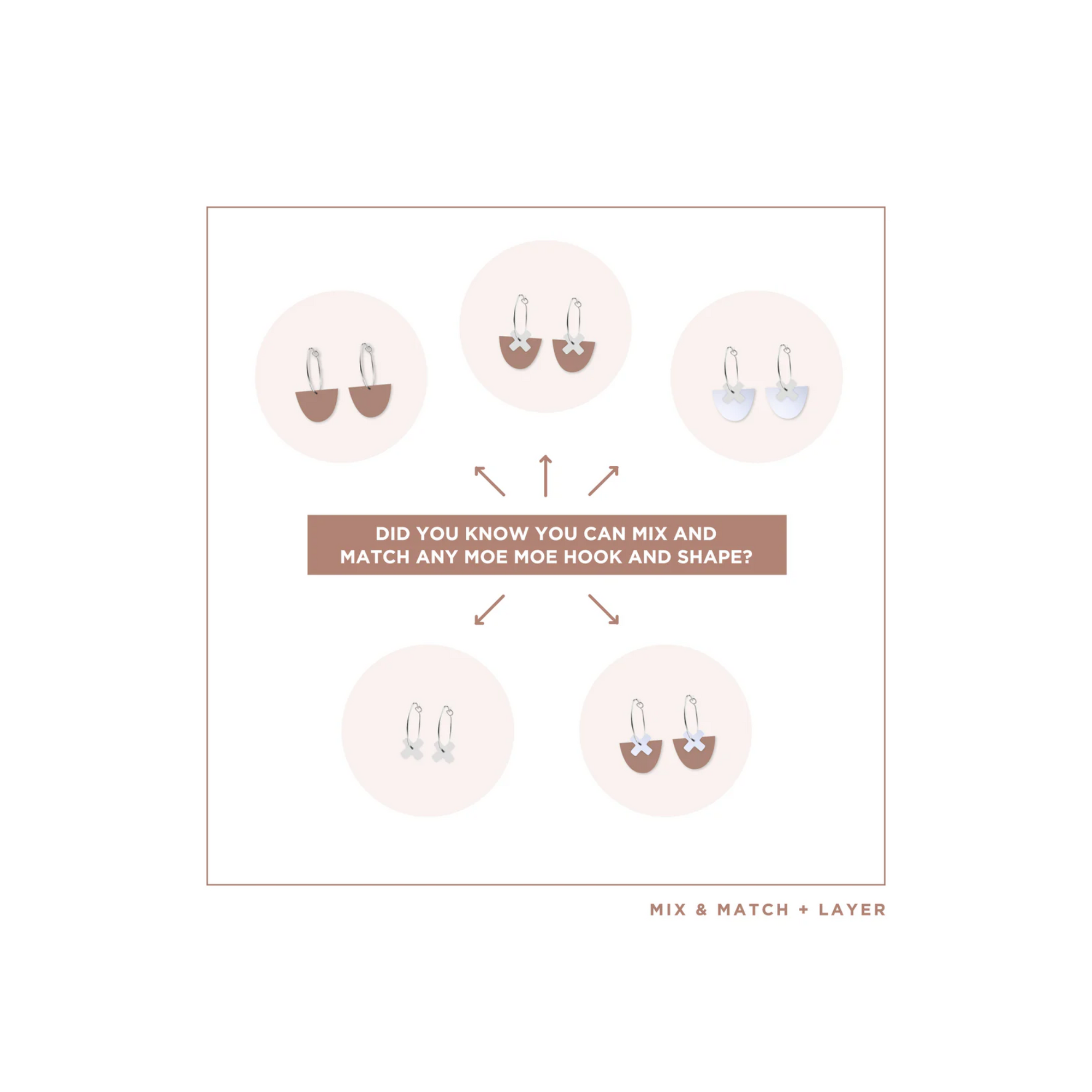 Earth &amp; Stone Layered Cross Bell Hoops