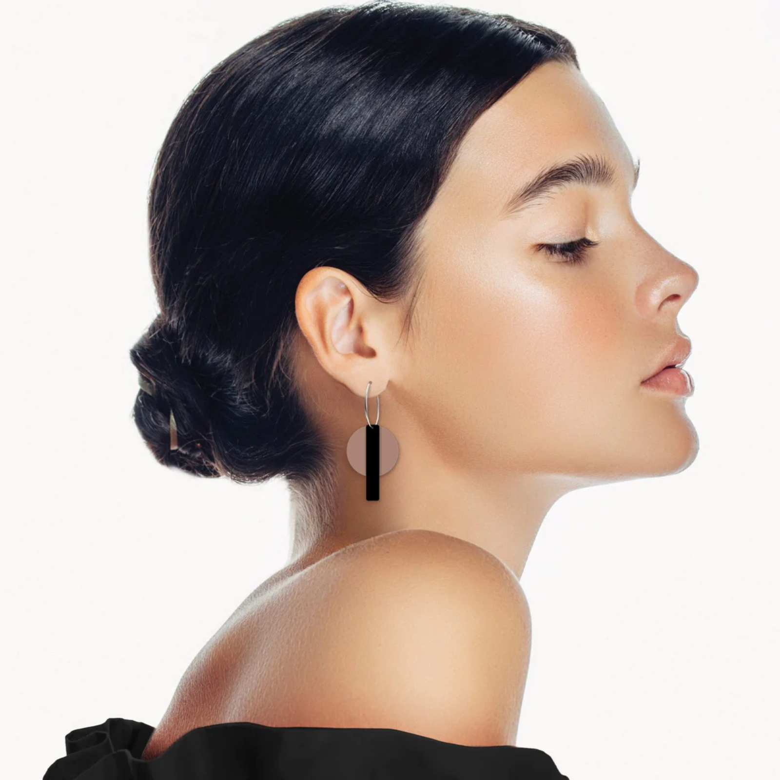 Earth&Stone Orbit Bar Stack Hoops