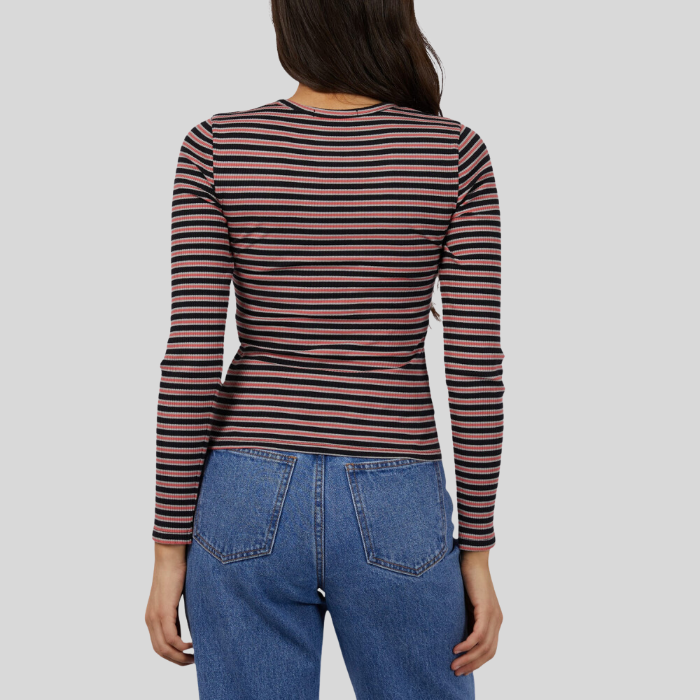 Eve Rib Stripe Long Sleeve Top