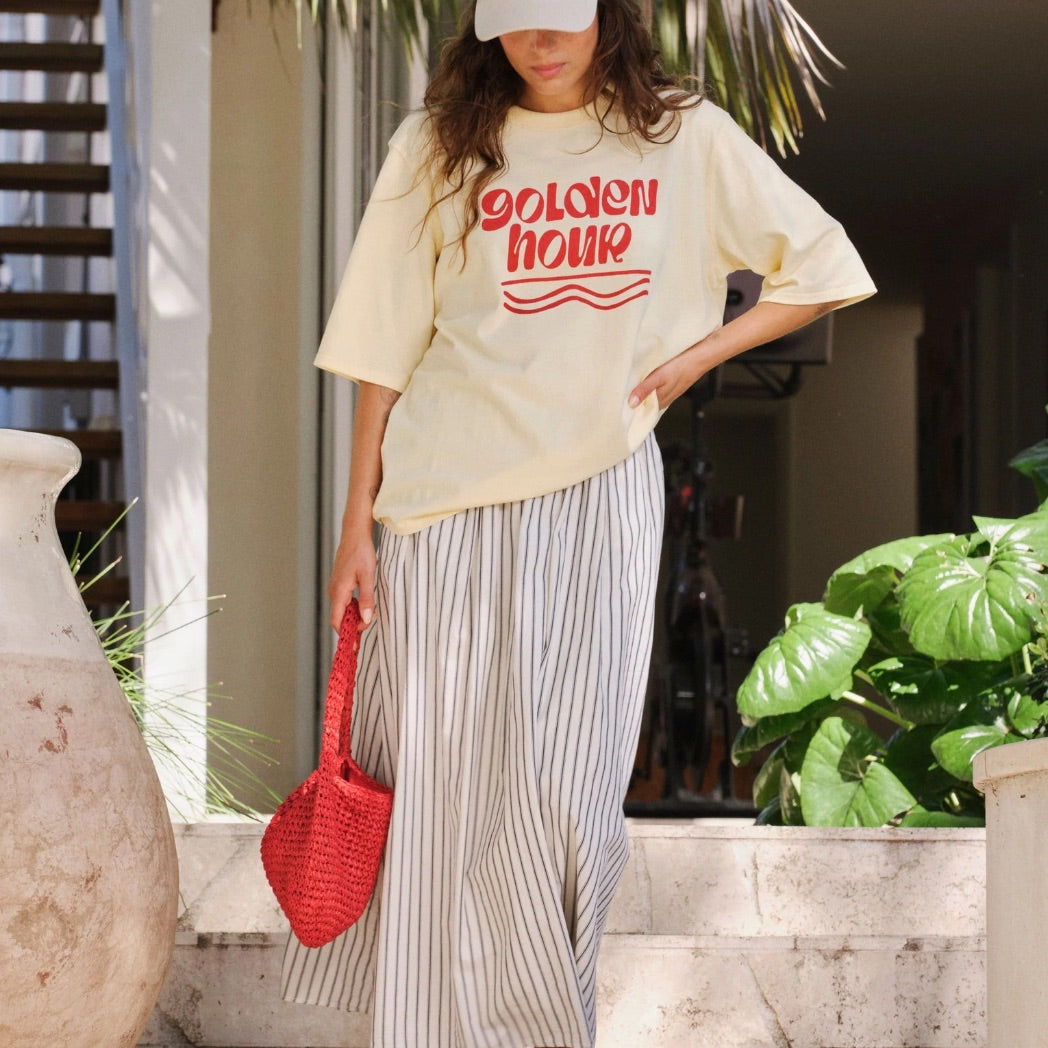 Florence Maxi Skirt Navy Stripe