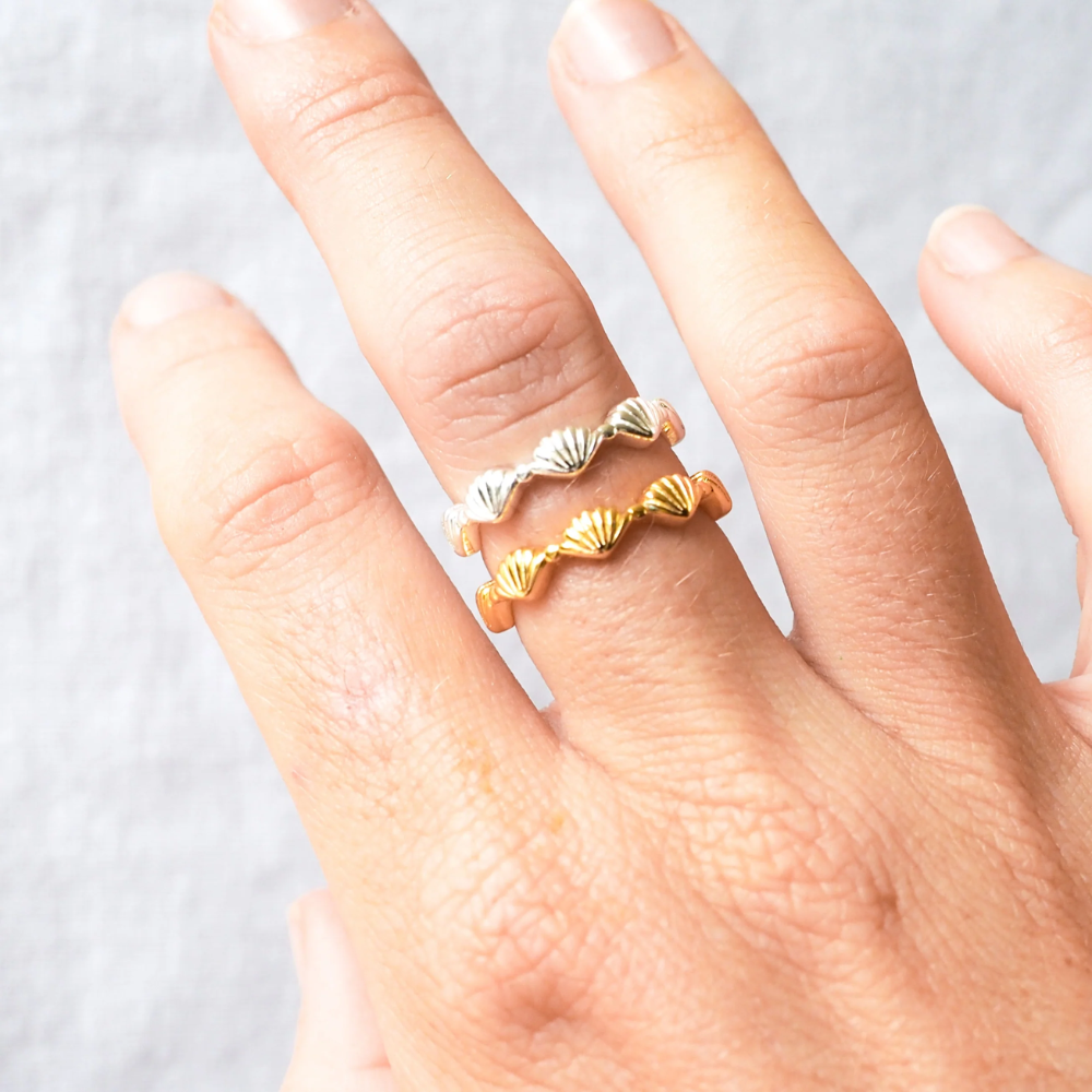 18K Gold Vermeil Seashell Ring