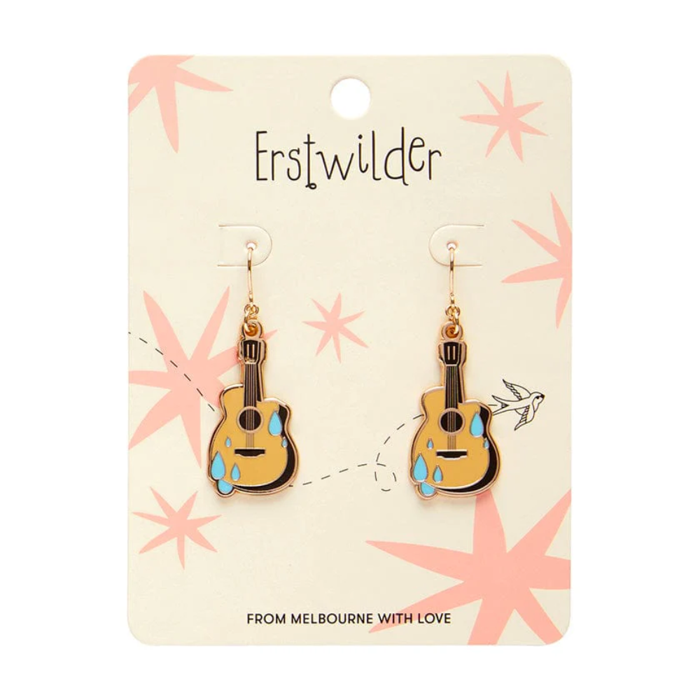 Guitar Blues Earrings