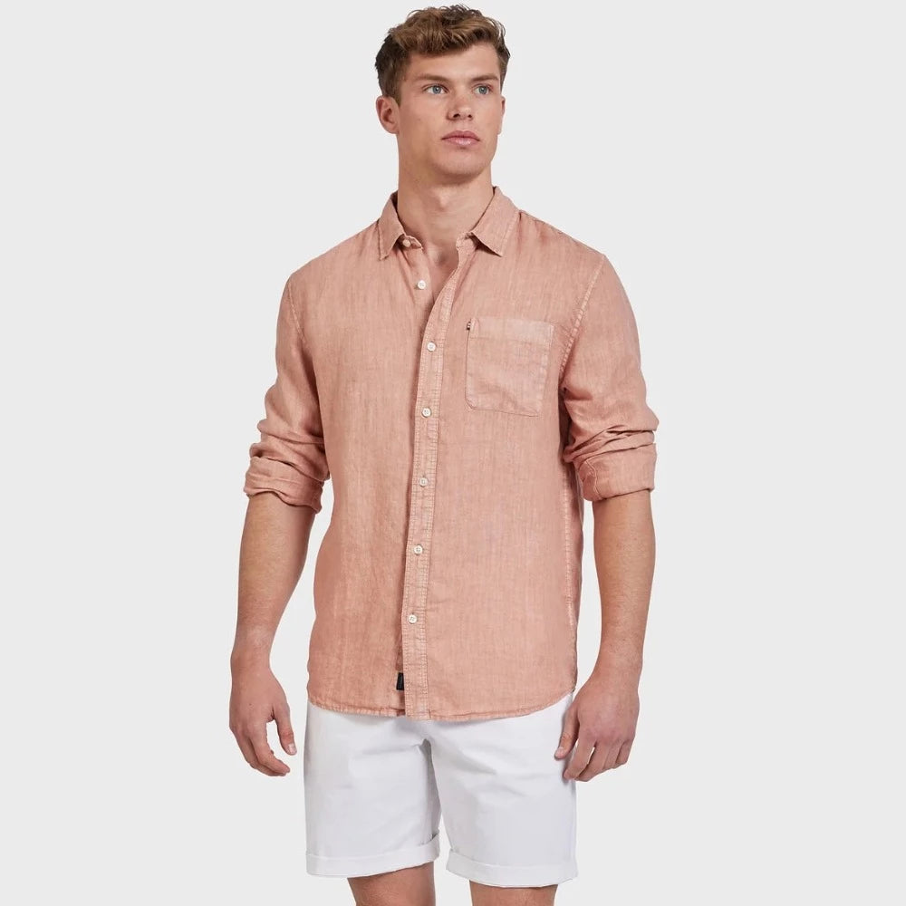 Men's Hampton Long Sleeve Linen Shirt WH