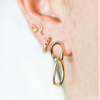 18k Gold Vermeil Link Hoop Earring