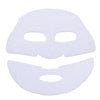 White face mask sheet on a white background