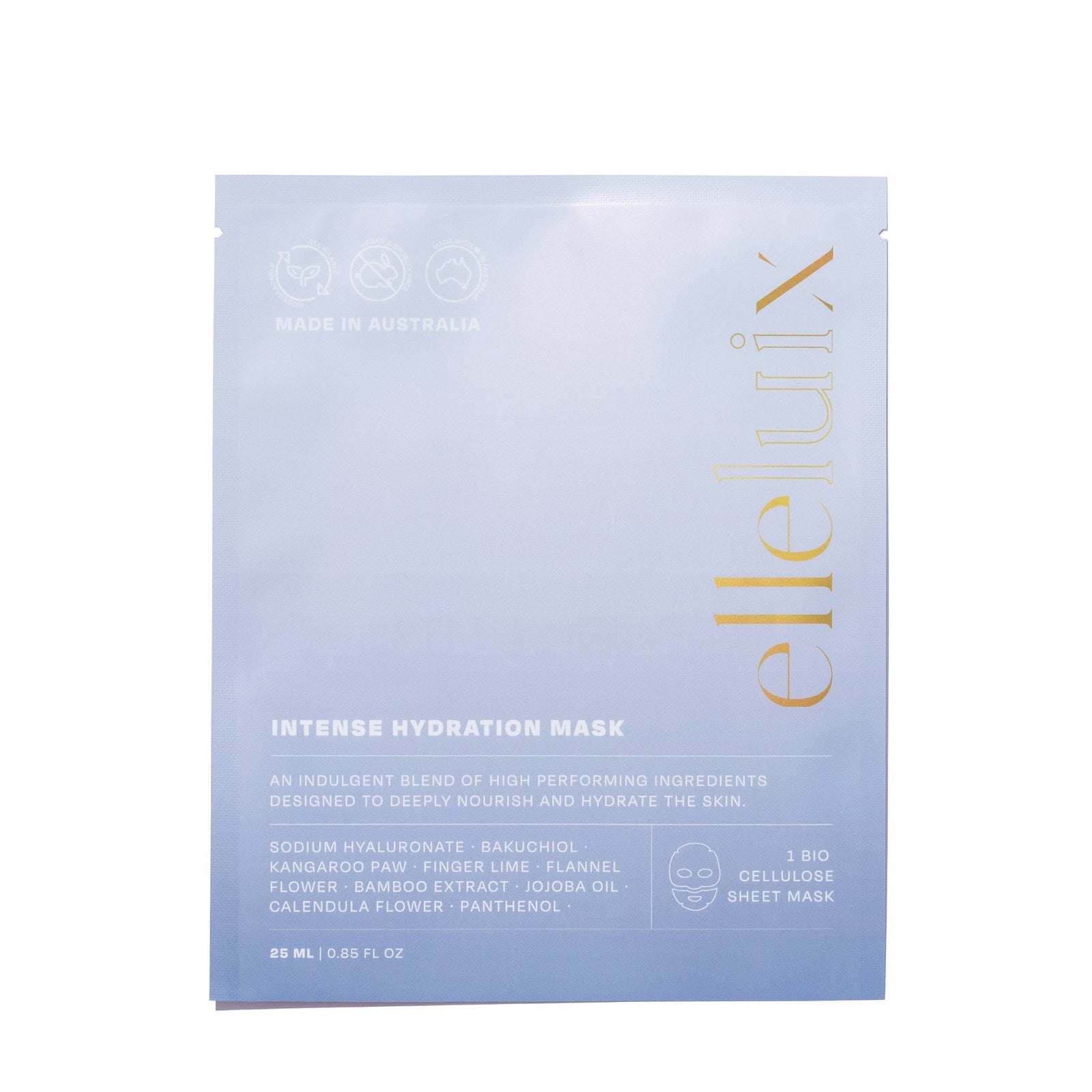 Elle Luxe Intense Hydration Mask packaging on a white background