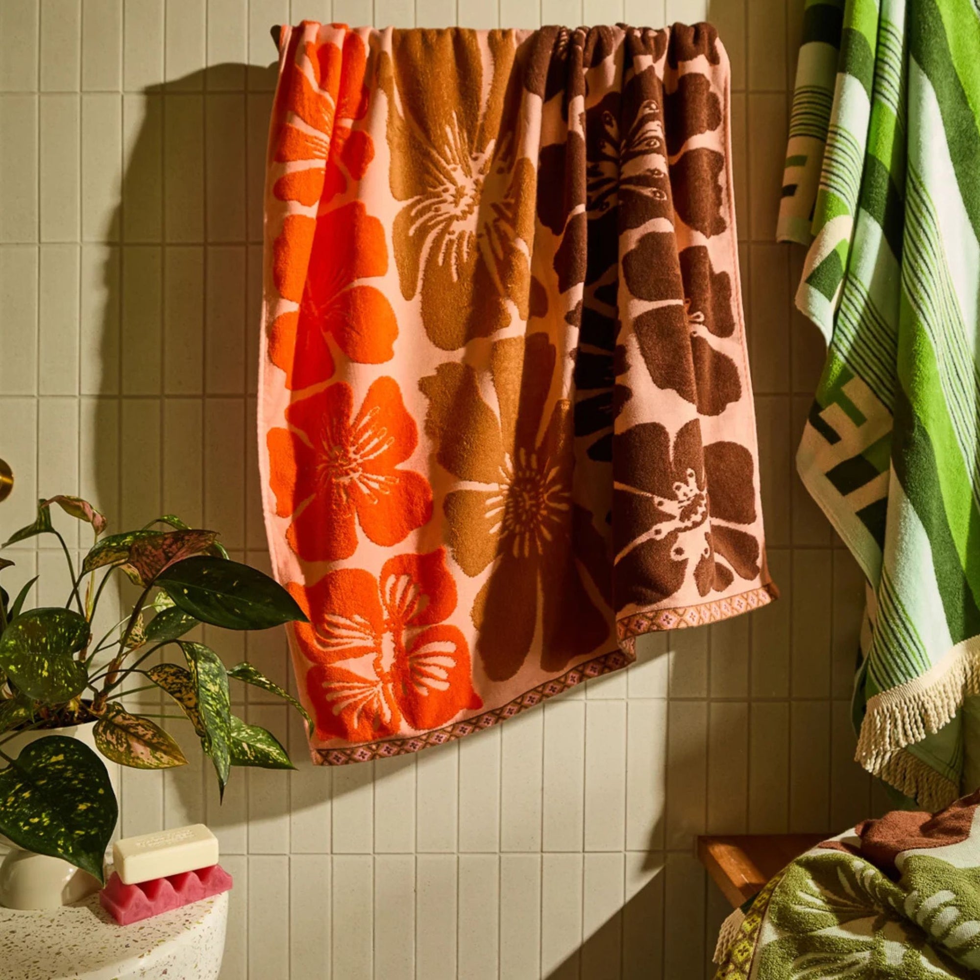Jolene Bath Sheet - Carnelian