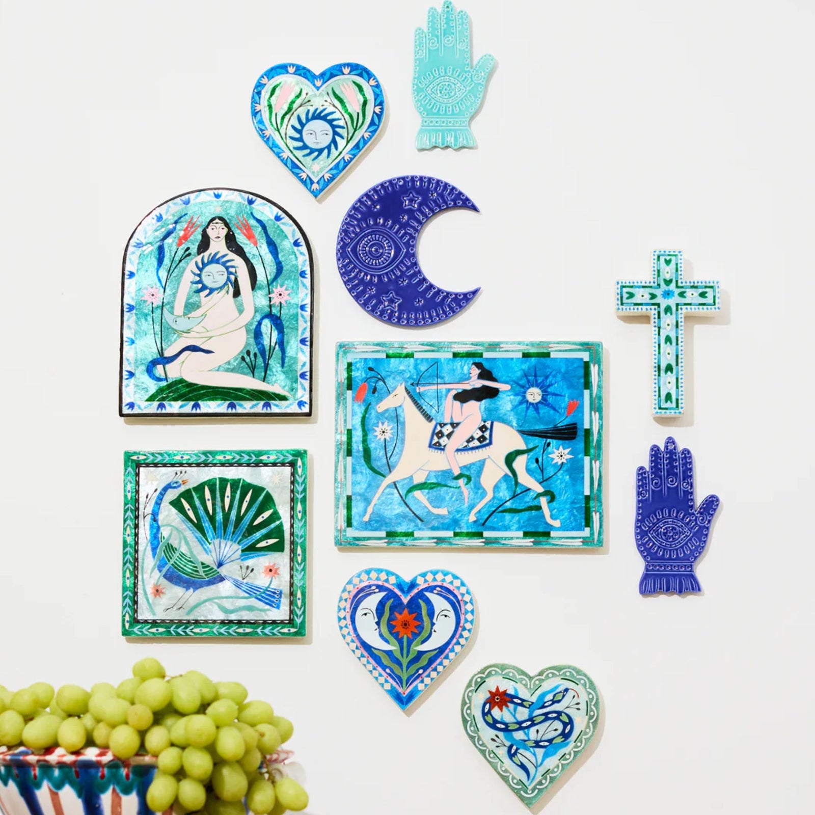 Fable Goddess Blue Arch Tile