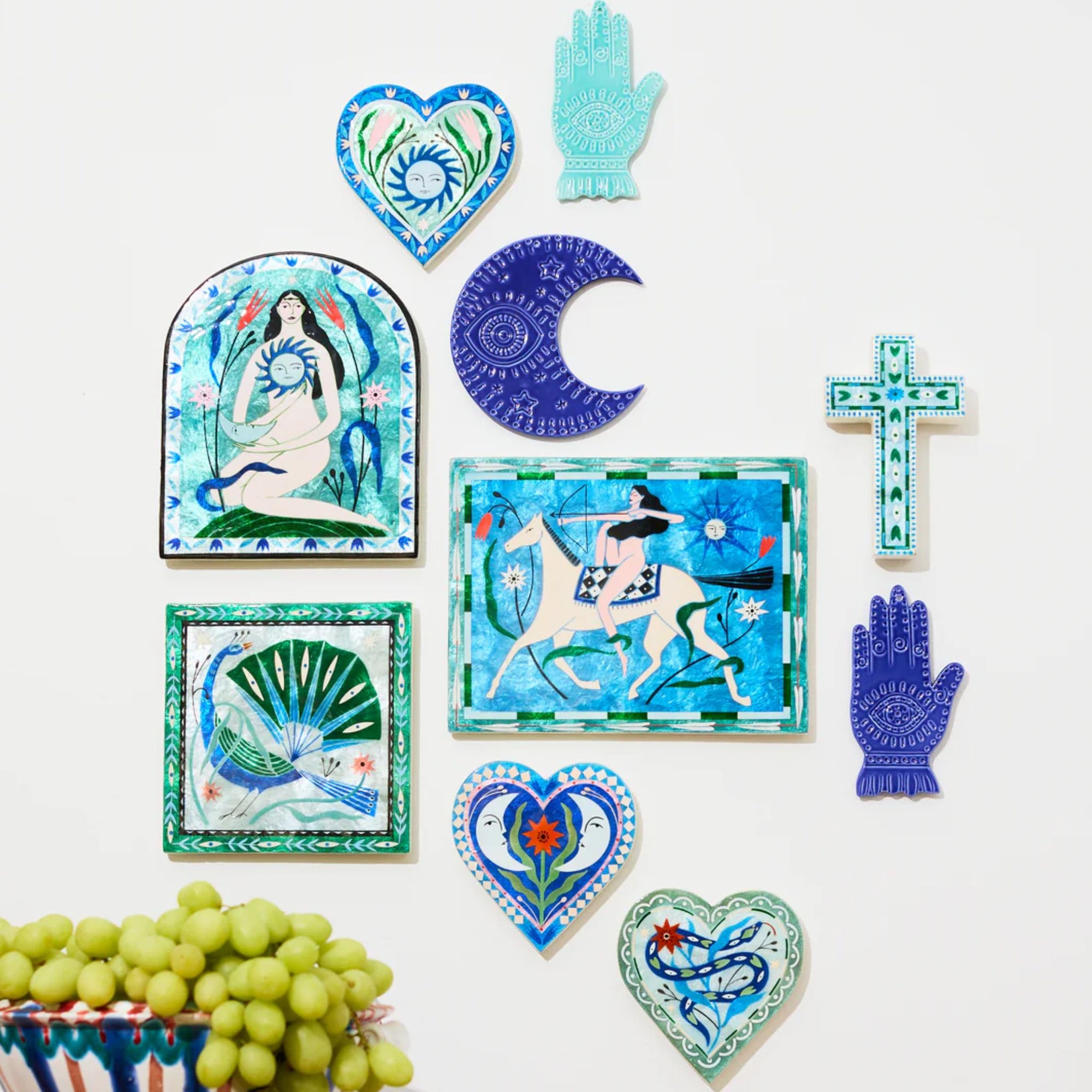 Fable Goddess Blue Arch Tile