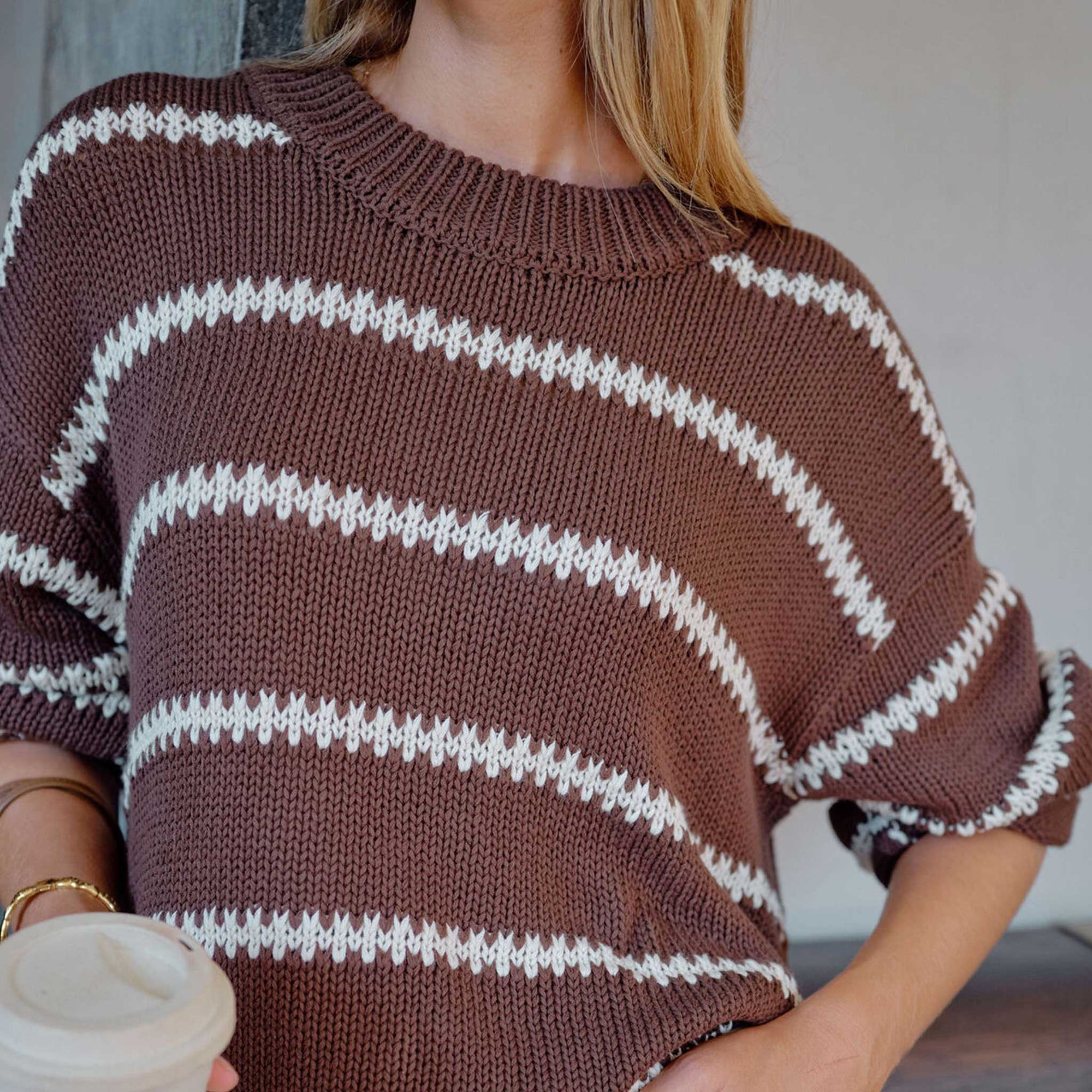 Lila Oversized Knit Crew