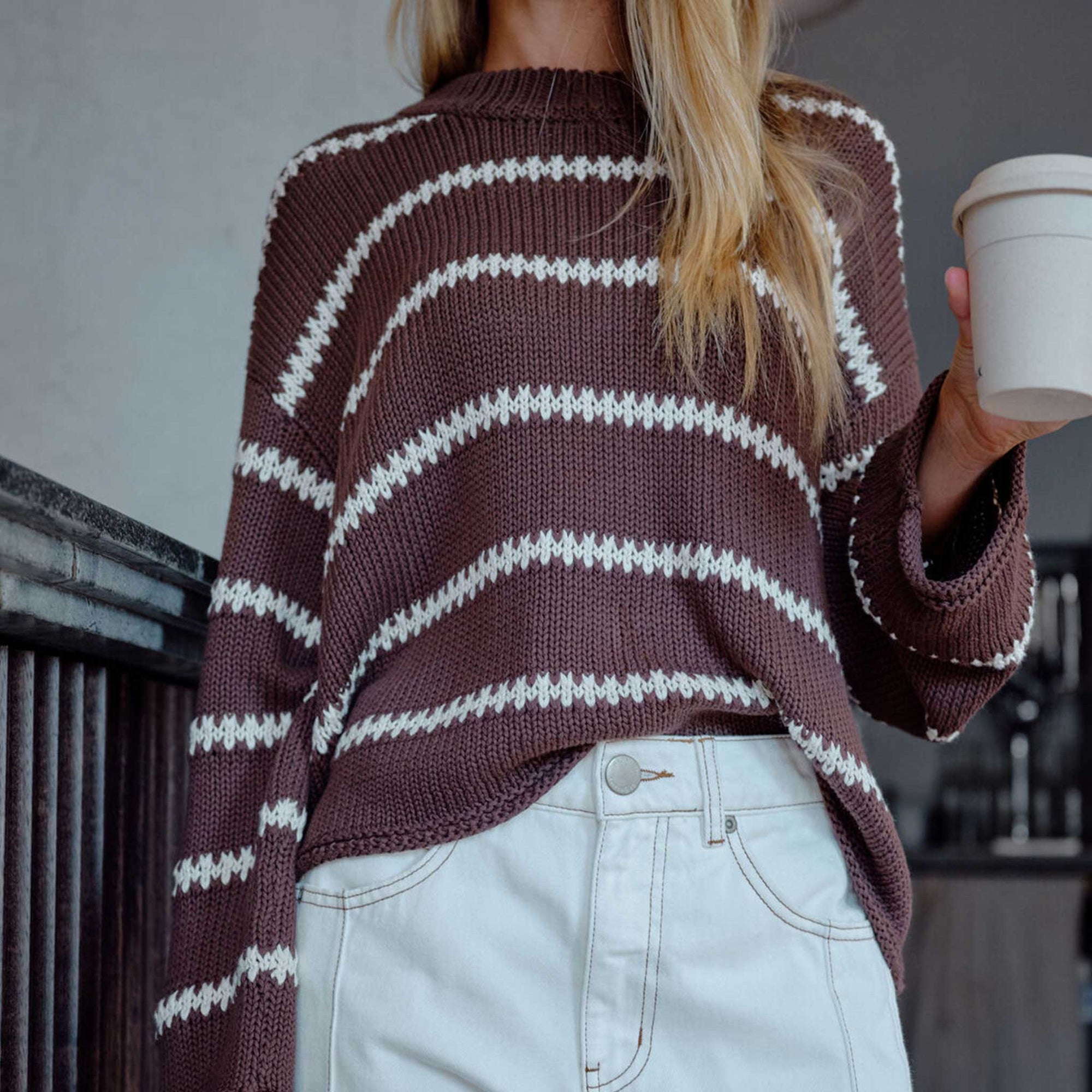 Lila Oversized Knit Crew