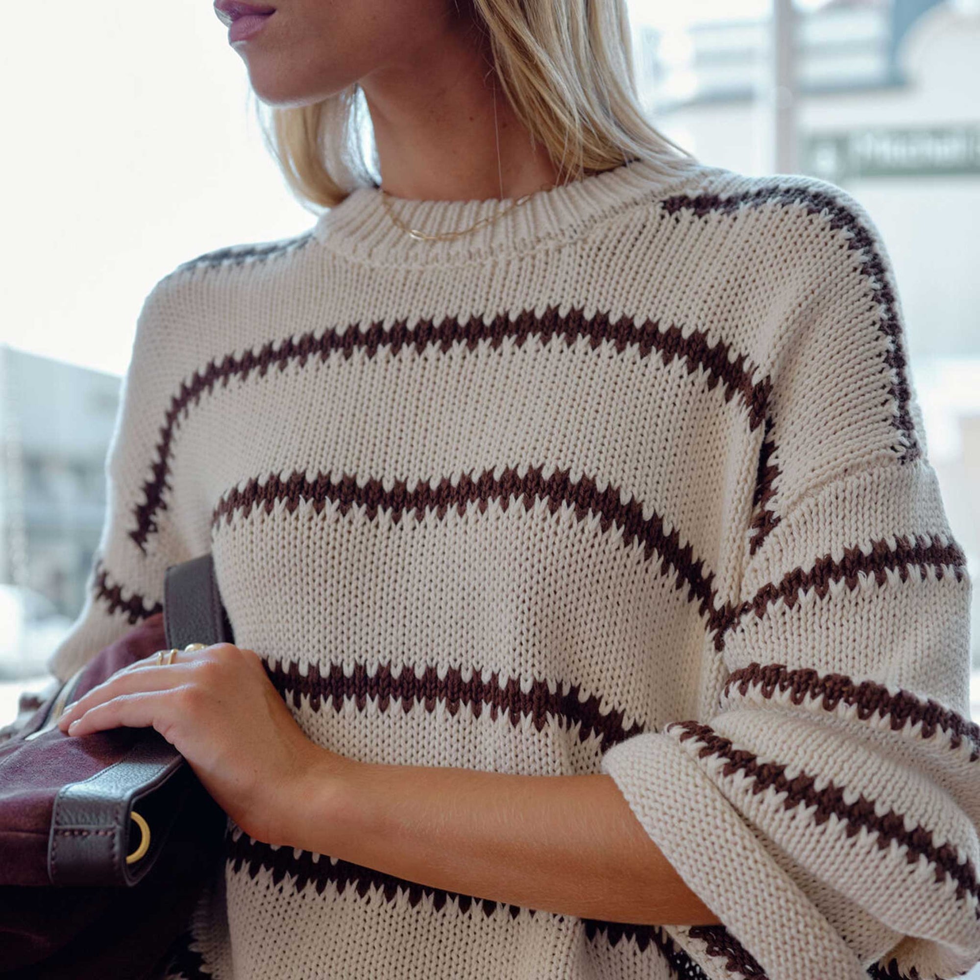 Lila Oversized Knit Crew