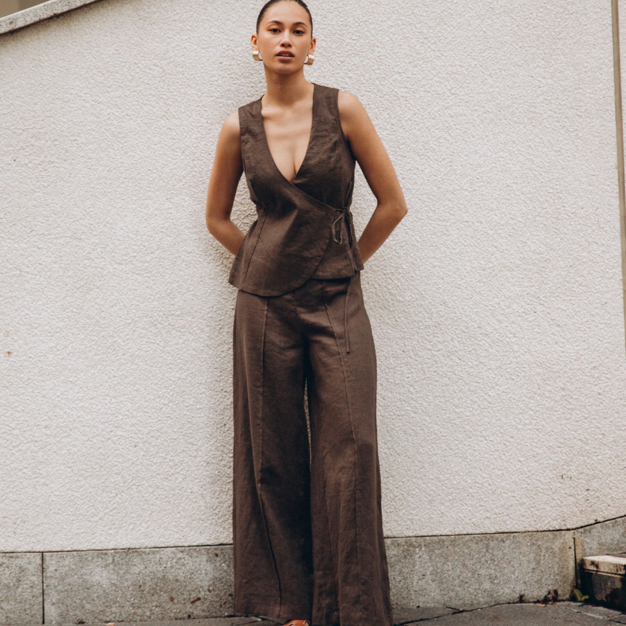 Linen Tie Top