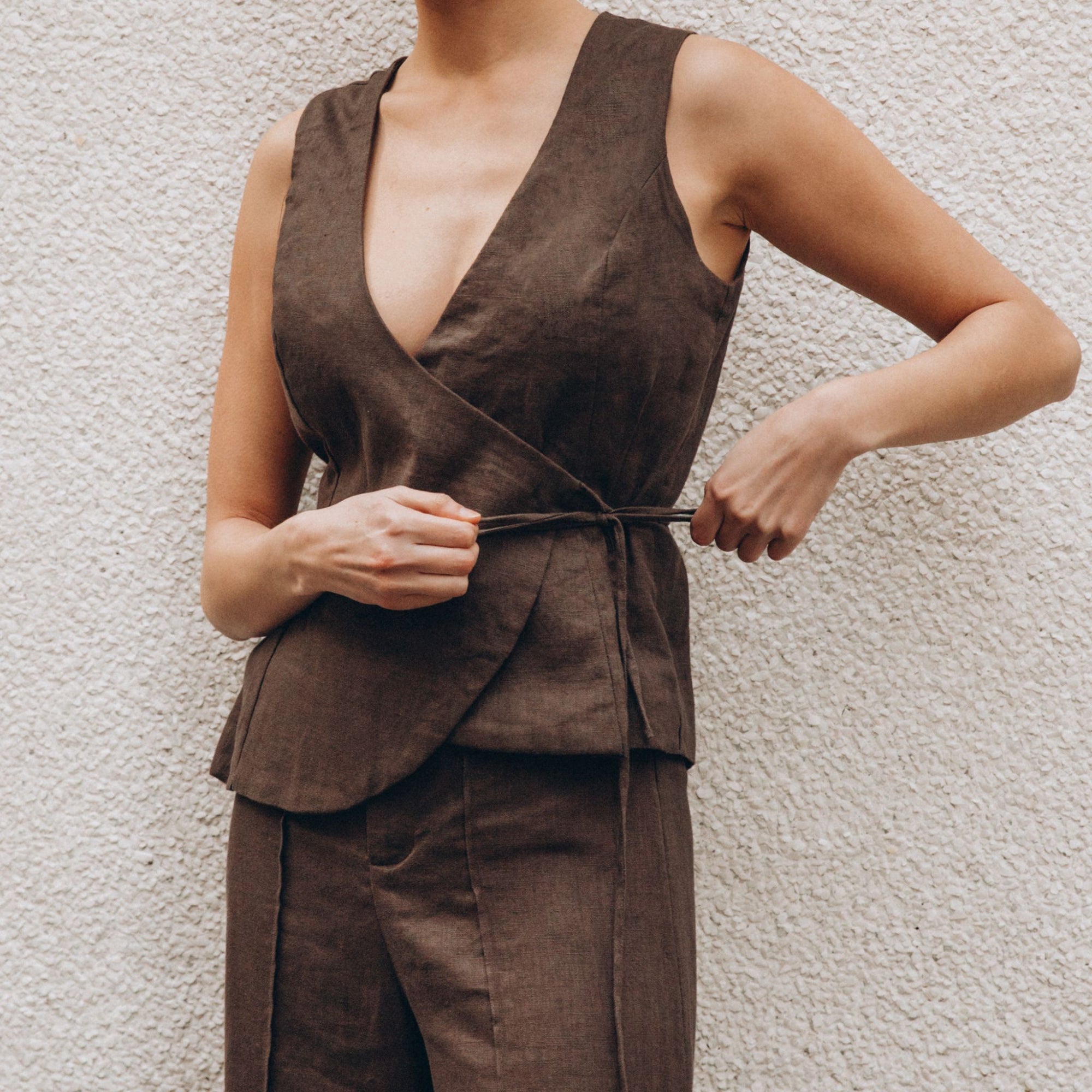Linen Tie Top